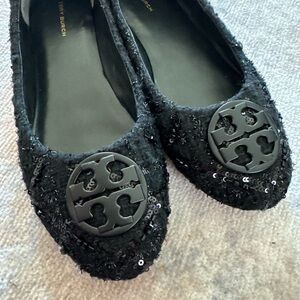 Tory Burch Chelsea Ballet Flat Willa Tweed Size 9